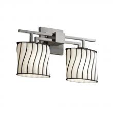 Justice Design Group WGL-8702-30-SWCB-DBRZ - Aero 2-Light Bath Bar