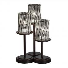 Justice Design Group WGL-8797-10-GRCB-DBRZ - Dakota 3-Light Table Lamp