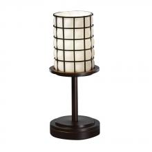 Justice Design Group WGL-8798-10-GRCB-MBLK - Dakota 1-Light Table Lamp (Short)