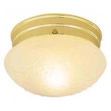 International 5561-10 - One Light Brass Mushroom Flush Mount