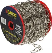 Satco Products Inc. 79/201 - 11 Gauge Chain; Nickel Finish; 50 Yards (150 Feet) To Reel; 1 Reel To Master; 15lbs Max