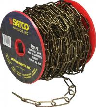 Satco Products Inc. 79/206 - 11 Gauge Chain; Spanish Type Antique Brass Finish; 50 Yards (150 Feet) To Reel; 1 Reel To Master;