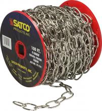 Satco Products Inc. 79/210 - 8 Gauge Chain; Nickel Finish; 100 Feet To Reel; 1 Reel To Master; 35lbs Max