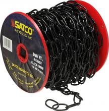 Satco Products Inc. 79/211 - 8 Gauge Chain; Black Finish; 100 Feet To Reel; 1 Reel To Master; 35lbs Max