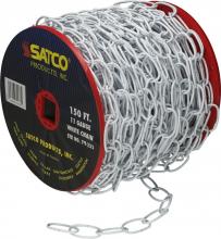 Satco Products Inc. 79/233 - 11 Gauge Chain; White Finish; 50 Yards (150 Feet) to Reel / 1 Reel to Master; 15lbs Max