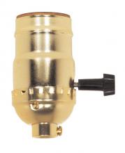 Satco Products Inc. 80/1016 - Hi-Low Turn Knob Socket For Standard A Type Household Bulb; 6/32 Mandrel; 1/8 IPS; Aluminum; Brite