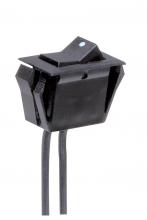 Satco Products Inc. 80/1141 - On-Off Phenolic Rocker Switch With White Dot; On-Off Function; Black Finish; Snap Bushing; 6"