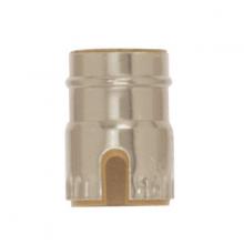 Satco Products Inc. 80/1351 - Solid Brass Shell for Pull Chain and Turn Knob Sockets with Paper Liner; Polished Nickel Finish