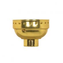 Satco Products Inc. 80/1438 - 3 Piece Solid Brass Cap With Paper Liner; 1/8 IP Less Set Screw; Polished Brass Finish
