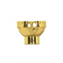 Satco Products Inc. 80/1483 - 3 Piece Solid Brass Cap With Paper Liner; 1/4 IP Less Set Screw; Polished Brass Finish