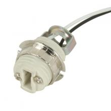 Satco Products Inc. 80/1589 - Threaded G-9 Porcelain Socket; 21" Leads; With Ring; UL 10362 Leads; 1/8 IP Hickey Inside