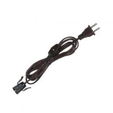 Satco Products Inc. 80/1651 - 6 Foot #18 SPT-1 Brown Cord, Switch, And Plug (Switch 17" From Socket)
