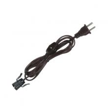 Satco Products Inc. 80/1652 - 6 Foot #18 SPT-2 Brown Cord, Switch, And Plug (Switch 17" From Socket)