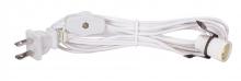 Satco Products Inc. 80/1785 - 8 Foot #18 SPT-1 White Cord, Switch, And Plug (Switch 17" From Socket)