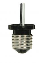 Satco Products Inc. 80/1970 - Brown Medium Based Phenolic E26 Flanged Adapter; 10" 18GA 105C Leads; 1/2" Overall
