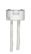 Satco Products Inc. 80/2165 - Porcelain Halogen Round Socket; 18" Leads; G4-GX5.3-GY6.35 Base; SF-1 200C Leads; 3/8"
