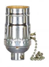 Satco Products Inc. 80/2185 - On-Off Pull Chain Socket; 1/4 IPS; Aluminum; Nickel Finish; 660W; 250V