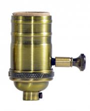 Satco Products Inc. 80/2220 - Socket; Antique Brass; Full Range Turn Knob; With Set Screw; 150 Watt