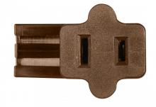 Satco Products Inc. 80/2519 - Female Slide Plug; Polarized 18/2 SPT-2; 6A-125V; Brown Finish