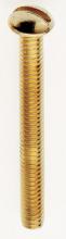 Satco Products Inc. 90/028 - Steel Round Head Slotted Machine Screw; 8/32; 1-1/2" Length; Brass Plated Finish