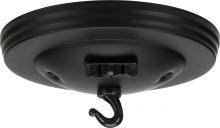 Satco Products Inc. 90/040 - Canopy Kit With Convenience Outlet; Black Finish; 5" Diameter; 7/16" Center Hole; 2-8/32 Bar