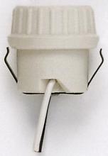 Satco Products Inc. 90/1107 - Keyless Porcelain Socket With Double Snap-in Clip; Unglazed; 660W; 250V