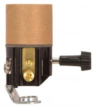 Satco Products Inc. 90/1152 - Turn Knob Socket With Paper Liner; 2" Height; On-Off Turn Knob; Screw Terminals; 1/8 IP; Inside
