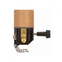 Satco Products Inc. 90/1153 - Turn Knob Socket With Paper Liner; 2" Height; 3-Way Turn Knob; Screw Terminals; 1/8 IP; Inside