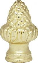 Satco Products Inc. 90/133 - Acorn Finial; 1-1/2" Height; 1/8 IP; Polished Brass Finish