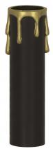 Satco Products Inc. 90/1513 - Plastic Drip Candle Cover; Black Plastic With Gold Drip; 1-13/16" Inside Diameter; 1-1/4"