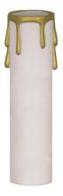 Satco Products Inc. 90/1514 - Plastic Drip Candle Cover; White Plastic With Gold Drip; 1-13/16" Inside Diameter; 1-1/4"