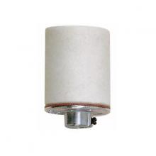 Satco Products Inc. 90/1707 - Keyless 3 Terminal Grounded Porcelain Socket With Metal Cap; 1/8 IPS Metal Cap; Glazed; 660W; 250V
