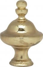Satco Products Inc. 90/1720 - Pyramid Finial; 1-1/2" Height; 1/4-27; Polished Brass Finish