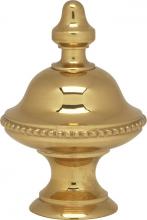 Satco Products Inc. 90/1735 - Urn Finial; 1-7/16" Height; 1/4-27; Polished Brass Finish