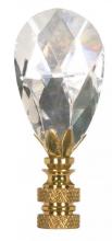 Satco Products Inc. 90/1737 - Pendant Cut Crystal Finial; 2-3/4" Height; 1/4-27