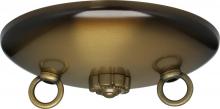 Satco Products Inc. 90/191 - Bath Swag Canopy Kit; Antique Brass Finish; 5" Diameter; 3- 7/16" Holes; Includes Hardware;