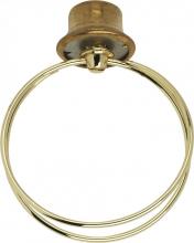 Satco Products Inc. 90/2529 - Bulb Clip; 1/4-27; 2" Short Medium Base; Bulb Clip And Finial; Brass Plated Finish