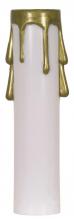 Satco Products Inc. 90/372 - Plastic Drip Candle Cover; White Plastic With Gold Drip; 13/16" Inside Diameter; 7/8"