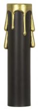 Satco Products Inc. 90/374 - Plastic Drip Candle Cover; Black Plastic With Gold Drip; 13/16" Inside Diameter; 7/8"
