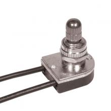 Satco Products Inc. 90/507 - On-Off Metal Rotary Switch; 3/8" Metal Bushing; Single Circuit; 6A-125V, 3A-250V Rating; Nickel