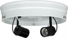 Satco Products Inc. 90/684 - 8" 2-Light Ceiling Pan; White Finish; Includes Hardware; 60W Max