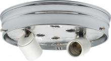 Satco Products Inc. 90/757 - 8" 2-Light Ceiling Pan; Chrome Finish; Includes Hardware; 60W Max