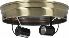Satco Products Inc. 90/877 - 8" 2-Light Ceiling Pan; Antique Brass Finish; Includes Hardware; 60W Max