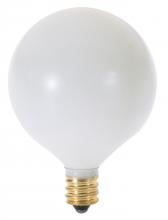 Satco Products Inc. A3925 - 25 Watt G16 1/2 Incandescent; Satin White; 2500 Average rated hours; 162 Lumens; Candelabra base;