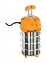 Satco Products Inc. S38975 - 150 Watt LED Hi-Lumen temporary Hi-Bay Caged lamp; 5000K; Integrated Cord / Plug & Hook; 120 Volt
