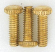 Satco Products Inc. S70/632 - 3 Knurled Screws; 8/32; Brass Plated Finish