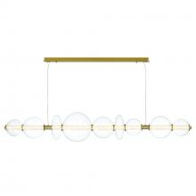 Eurofase 47257-016 - Atomo 74" LED Chandelier In Gold With Clear Glass