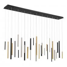 Eurofase 46814-012 - Santana 30 Light LED Chandelier in Mixed Black, Gold and Nickel