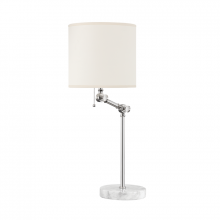 Hudson Valley MDSL150-PN - 1 LIGHT TABLE LAMP