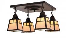Arroyo Craftsman ACM-4TCR-P - a-line shade 4 light ceiling mount with t-bar overlay